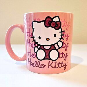Sanrio Hello Kitty Glitter Pink Coffee Mug 20oz